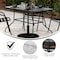 Flash Furniture Tory 27.5-in x 47.25-in Patio Table w/Tempered Glass Top w/Umbrella Hole and Steel Tube Frame, Blk FV-FRB7-120-7W-BLK-GG - alternate 6